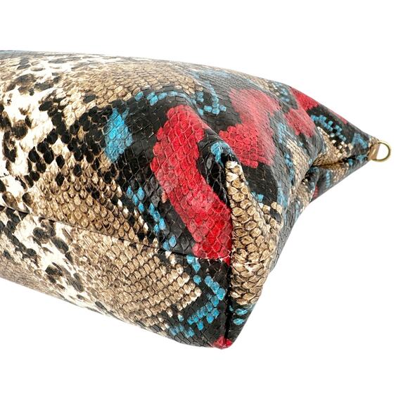 CLARE V. Attache Tote in Garden Snake with Additional Strap - Picture 9 of 13